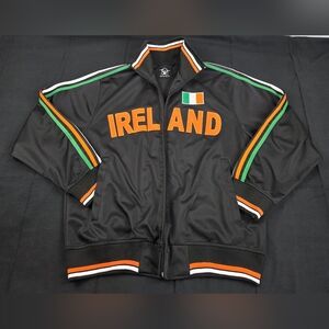 Ghast Track Jacket Womens Medium Black Full Zip Ireland Embroidered